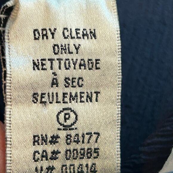 Diane von Furstenberg navy 100% silk nautical Fenobe 3/4 sleeve blouse size 12 - Picture 9 of 9